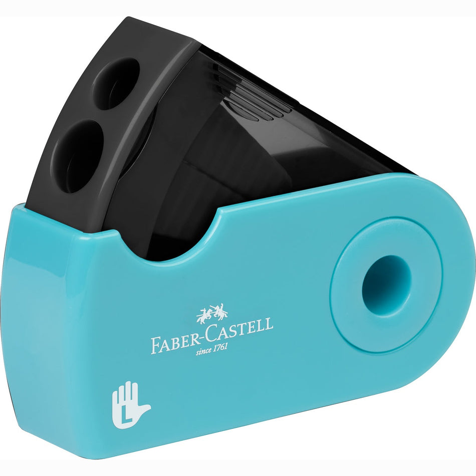 Afia dupla com depósito sleeve Faber-castell p/esquerdinos