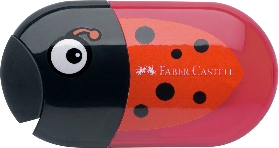 Afia dupla + Borracha Faber-Castell Joaninha