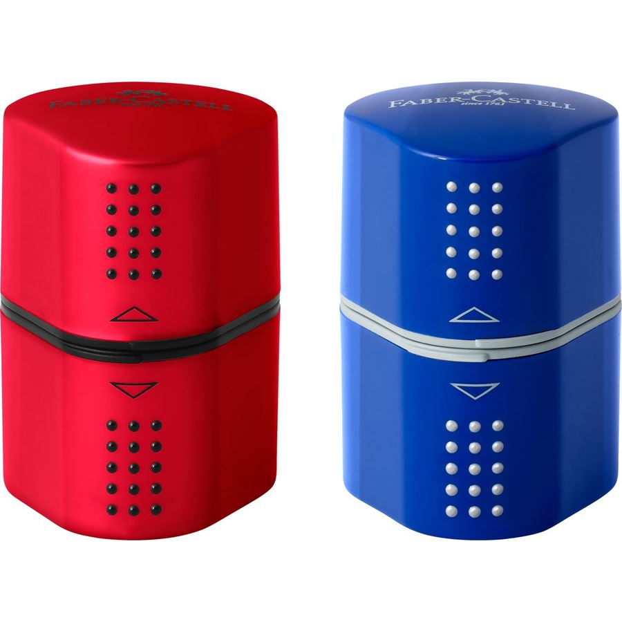 Afia triplo Faber-Castell Grip 2001 — azul ou vermelho