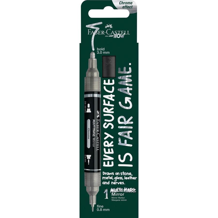 Marcador Faber-Castell Multimark Mirror — efeito espelho