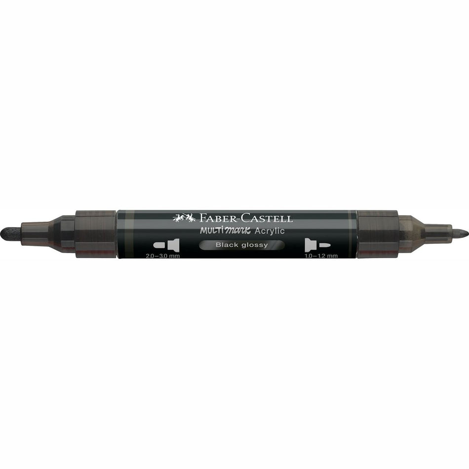 Marcador Acrílico Faber-Castell Multimark Preto brilhante