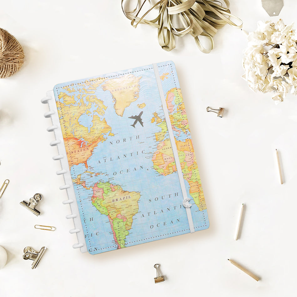 Caderno Inteligente Mapa Mundi ed. especial Gocase