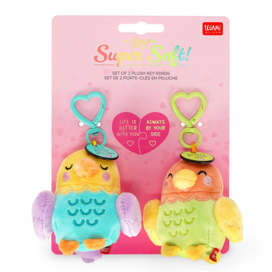 2 porta - chaves com um peluche - Super macio! - Pequeno - Legami - Papelaria Encantada