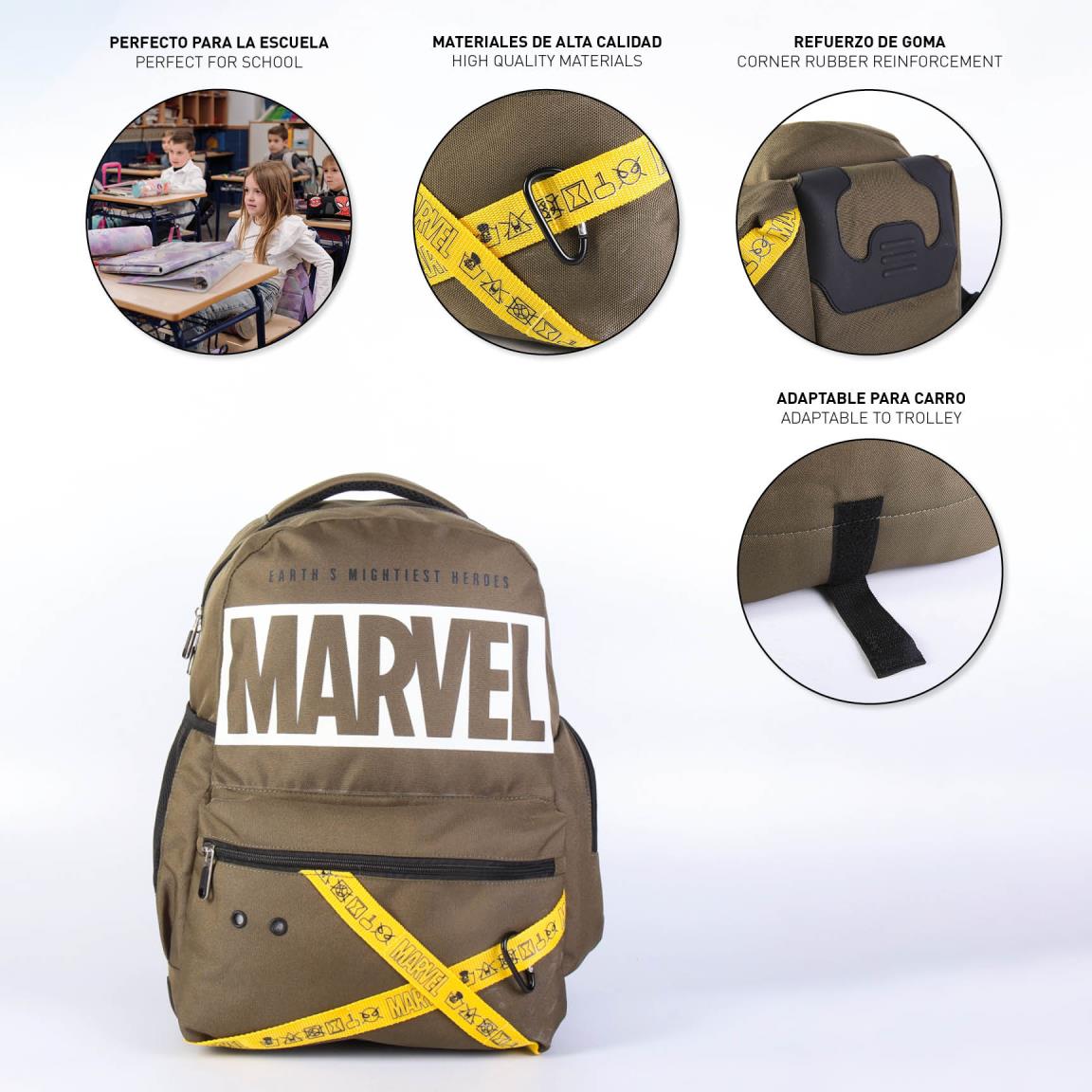 Mochila Escolar Grande 44 Cm Marvel - Papelaria Encantada