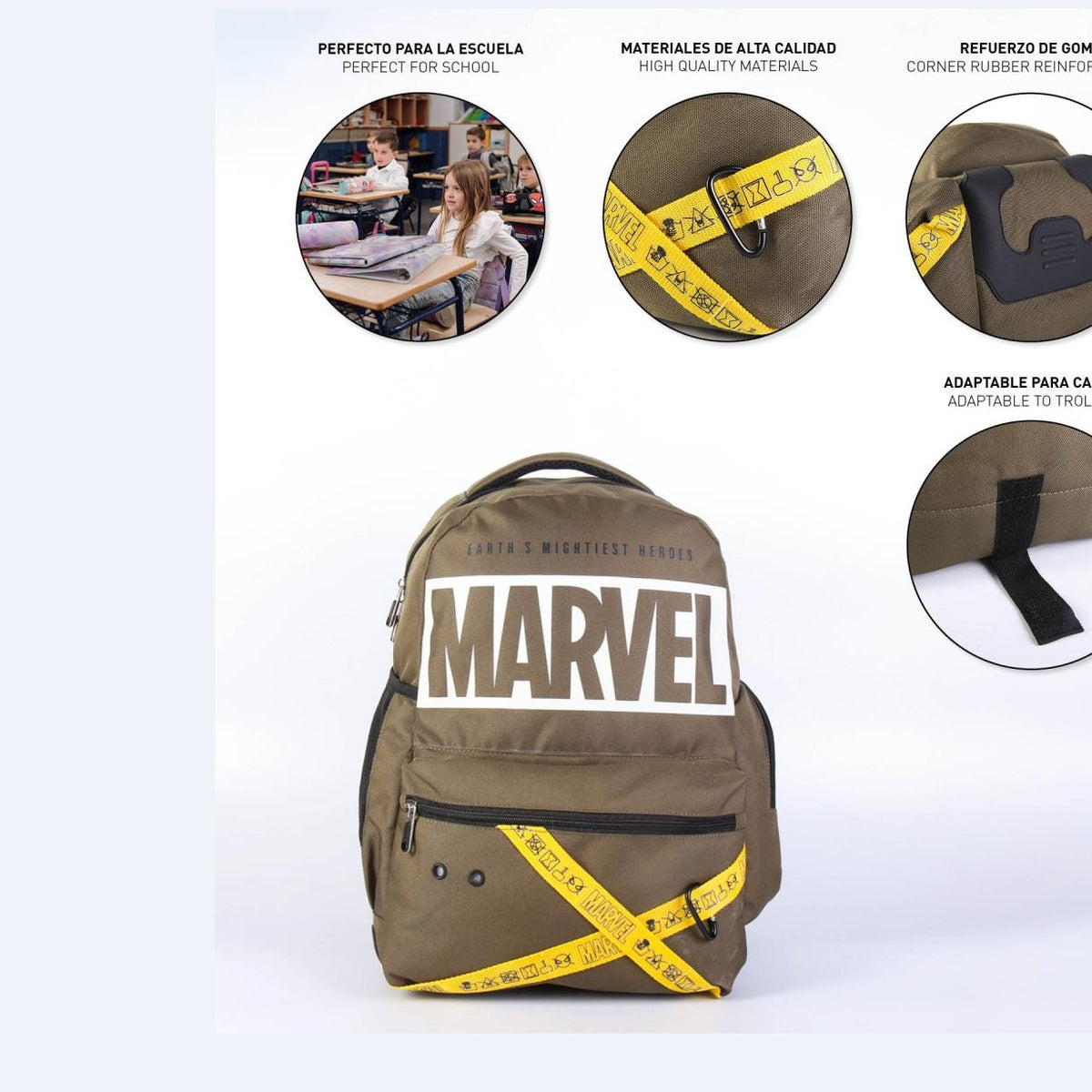Mochila Escolar Grande 44 Cm Marvel - Papelaria Encantada