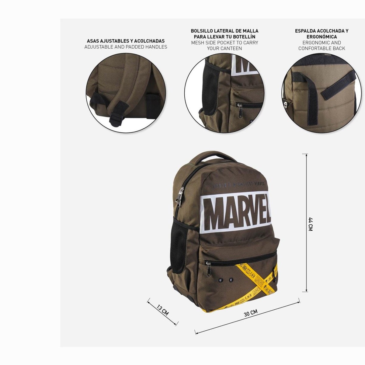Mochila Escolar Grande 44 Cm Marvel - Papelaria Encantada