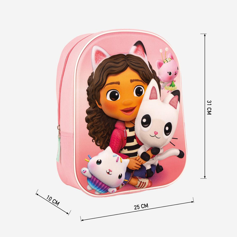 Mochila Infantil 3d Gabby´S Dollhouse - Papelaria Encantada