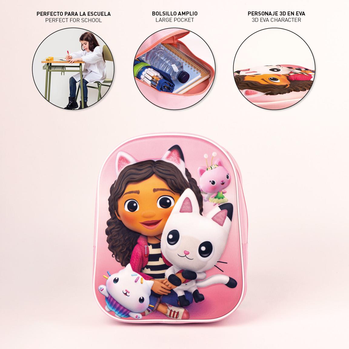 Mochila Infantil 3d Gabby´S Dollhouse - Papelaria Encantada