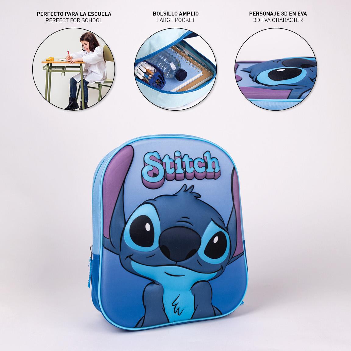 Mochia pre-escolar Stitch 3D - Papelaria Encantada