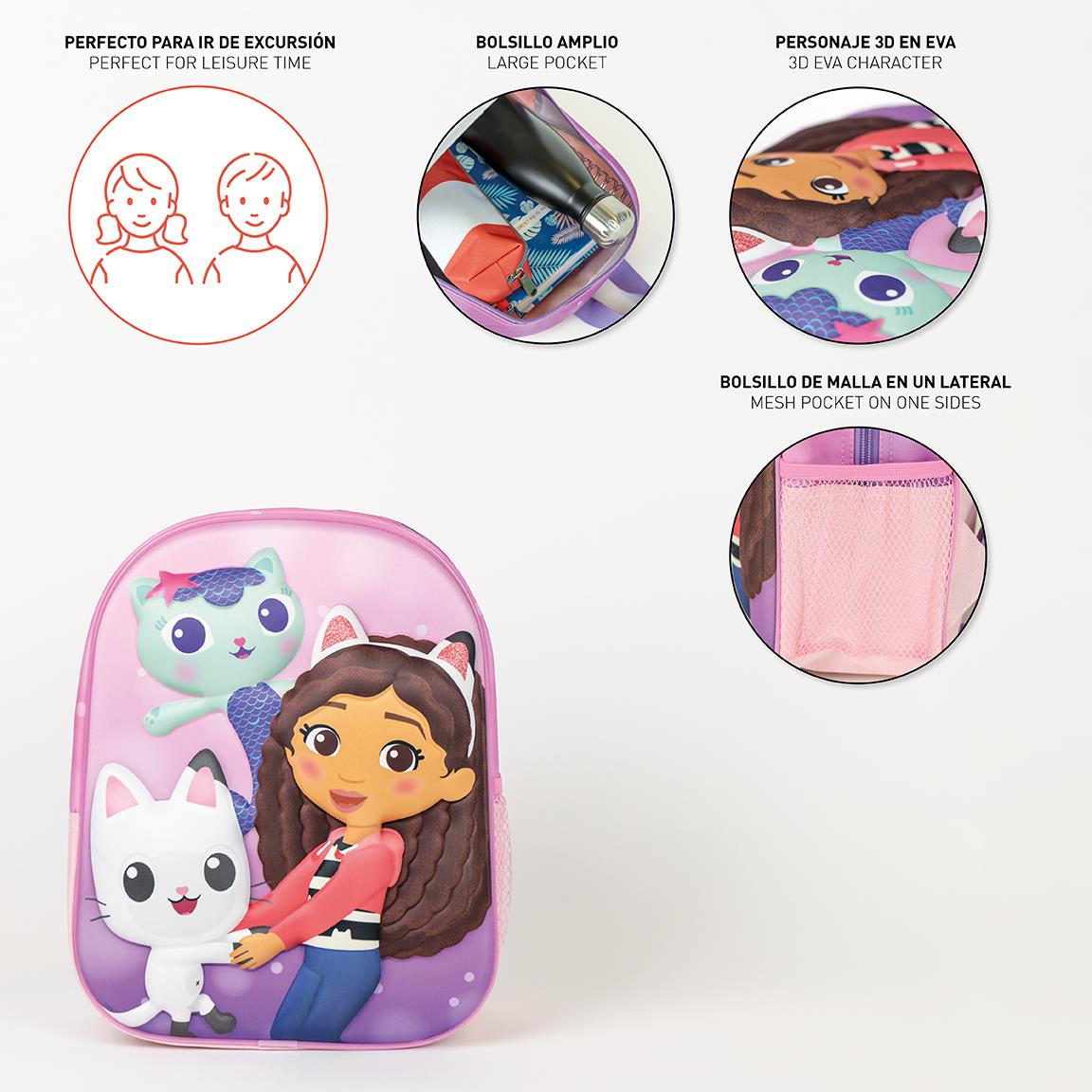 Mochila Infantil 3d Gabby´S Dollhouse - Papelaria Encantada