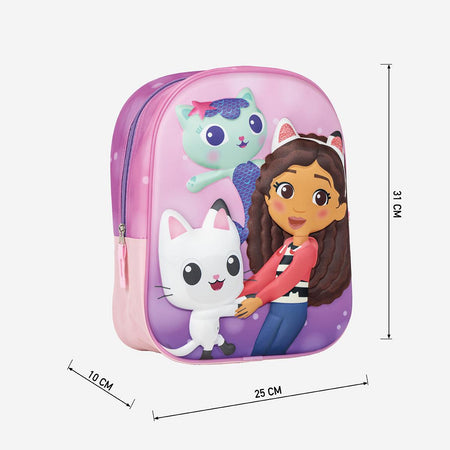Mochila Infantil 3d Gabby´S Dollhouse - Papelaria Encantada