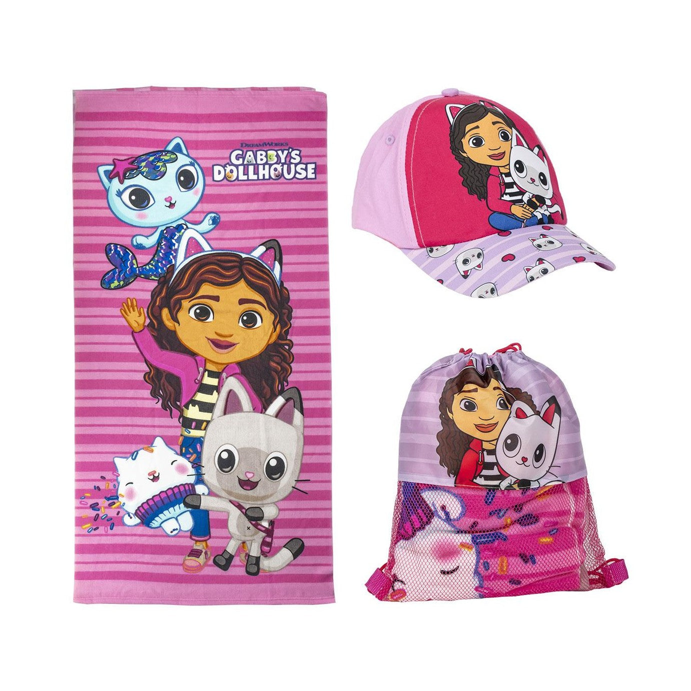Toalha Conjunto Gabby´S Dollhouse - Papelaria Encantada