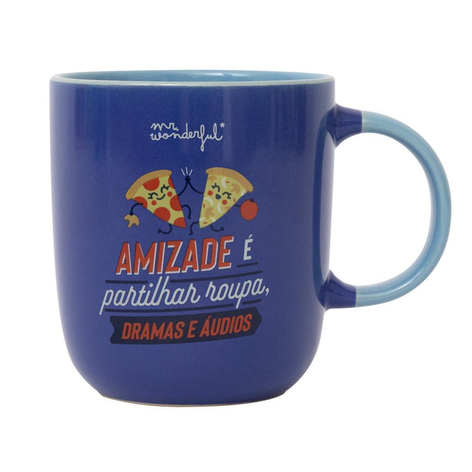 Caneca Mr. Wonderful - Amizade é partilhar roupa, dramas e áudios
