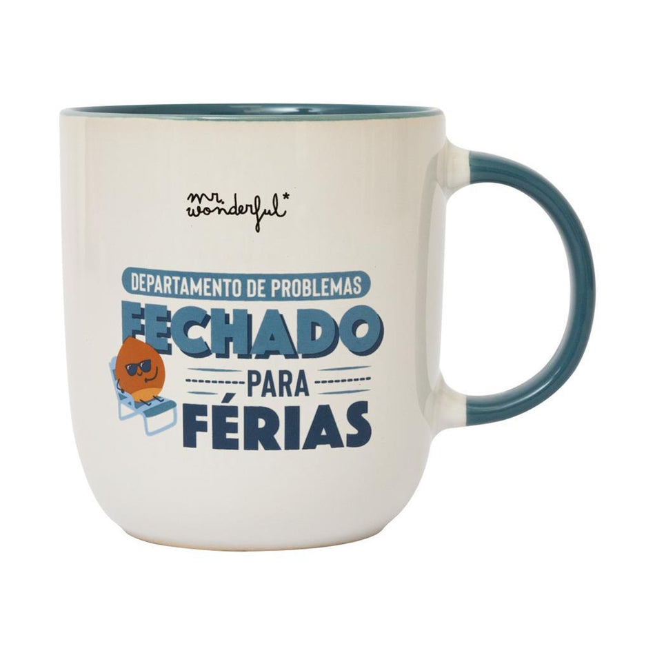 Caneca Mr. Wonderful - Departamento de problemas fechado para férias