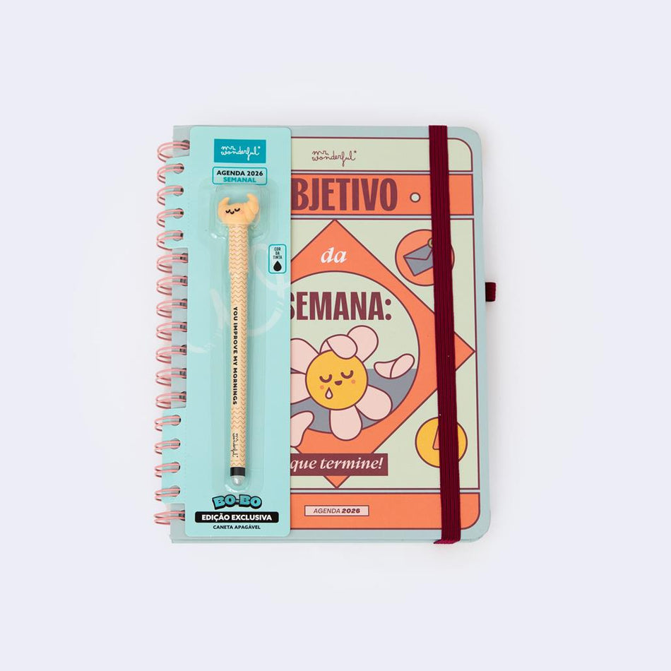 Agenda Wonder 2026 Semanal - Objetivo da semana: que termine! Mr Wonderful