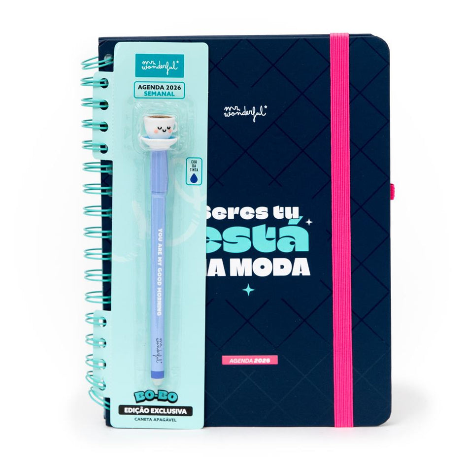 Agenda Wonder 2026 Semanal - Seres tu está na moda Mr wonderful