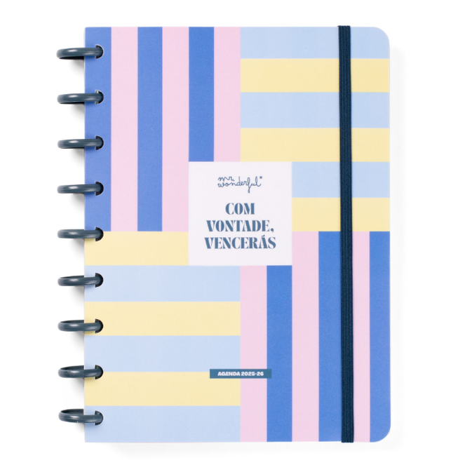 Agenda Wonder 2025-26 Semanal - Com vontade vencerás - Mr.Wonderful