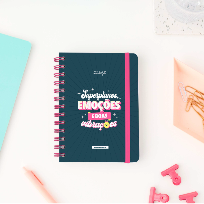 Agenda Wonder 2025-26 Semanal Pequena - Superplanos e boas vibrações - Mr.Wonderful
