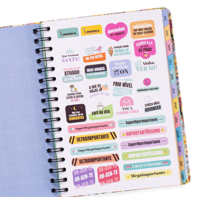 Agenda Wonder 2025-26 Semanal - Risos, tolices e loucas aventuras - Mr.Wonderful