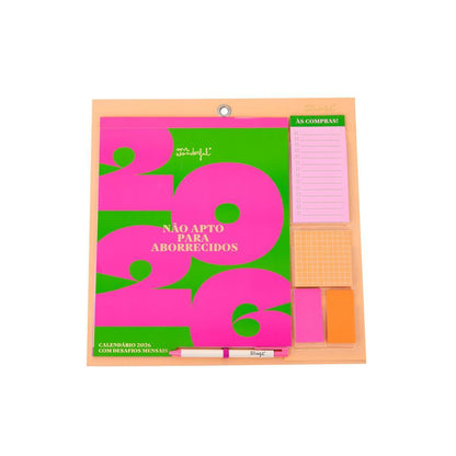 Calendário de parede magnético 2026 - Não apto para aborrecidos