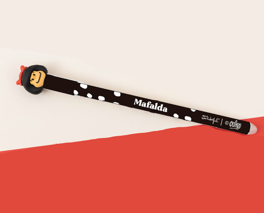 Caneta apagável Mafalda Preta Bo-Bo Mr. Wonderful