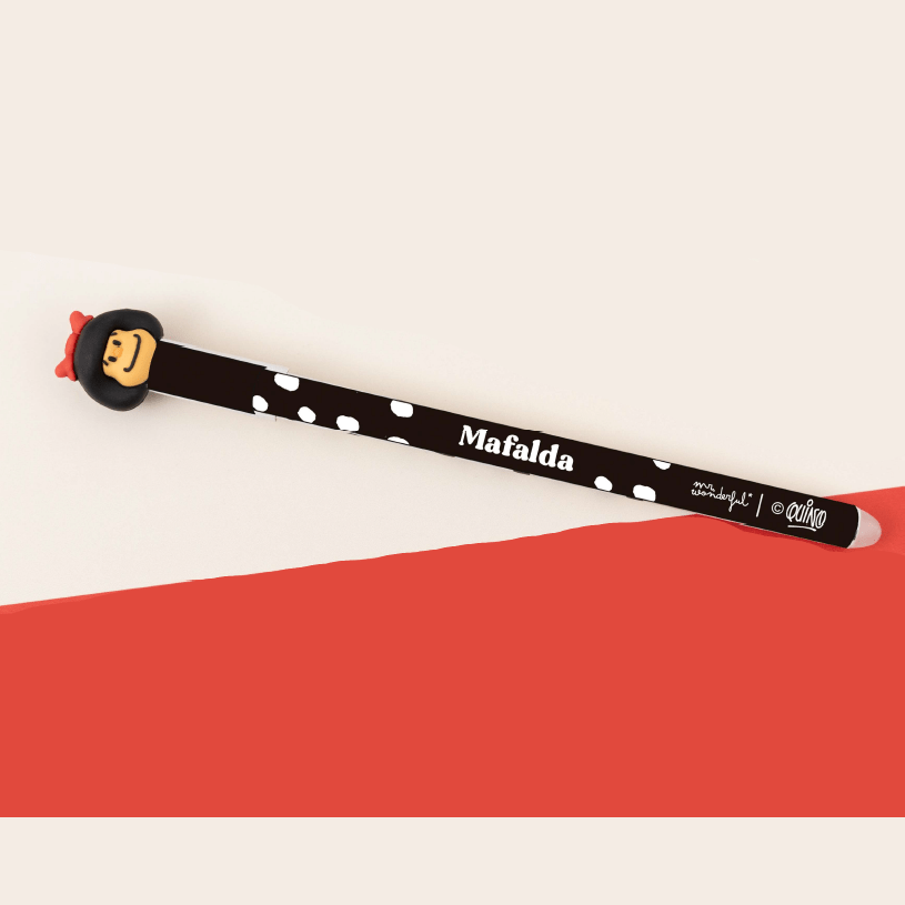 Caneta apagável Mafalda Preta Bo-Bo Mr. Wonderful