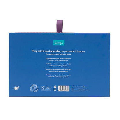 Conjunto de caderno A6 + porta-moedas + porta-chaves - Pied de poule Mr.Wonderful