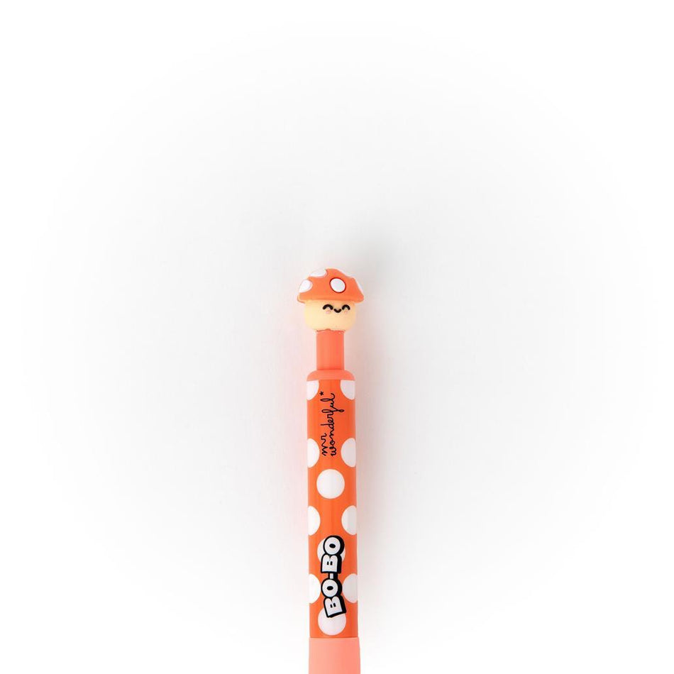 Esferográfica apagável Bo-Bo Click - Cogumelo Mr. Wonderful