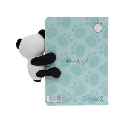 Caderno A5 com peluche panda - Be your best self Mr Wonderful