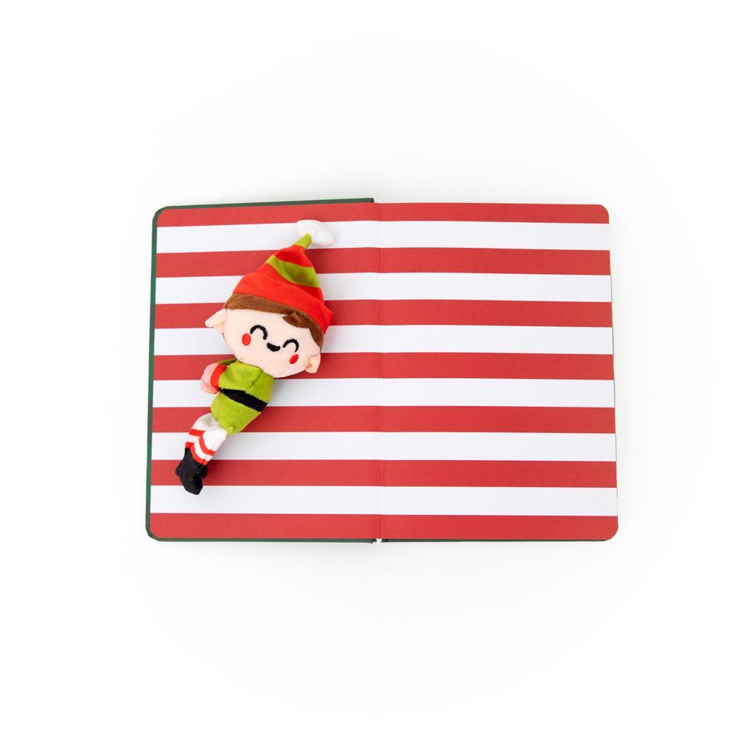 Caderno A5 com peluche duende menino - I'm on the nice list! Mr.wonderful