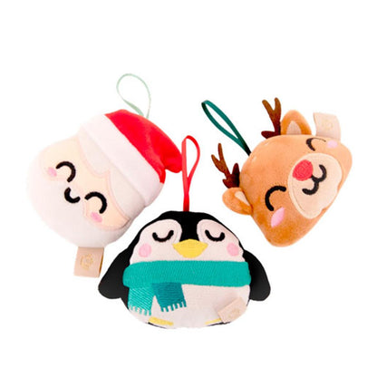Decorações de Natal para uma árvore de sonhos - Pai Natal, pinguim e rena