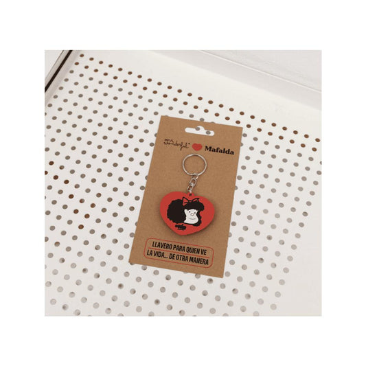 Porta-chaves borracha Mafalda Mr. Wonderful