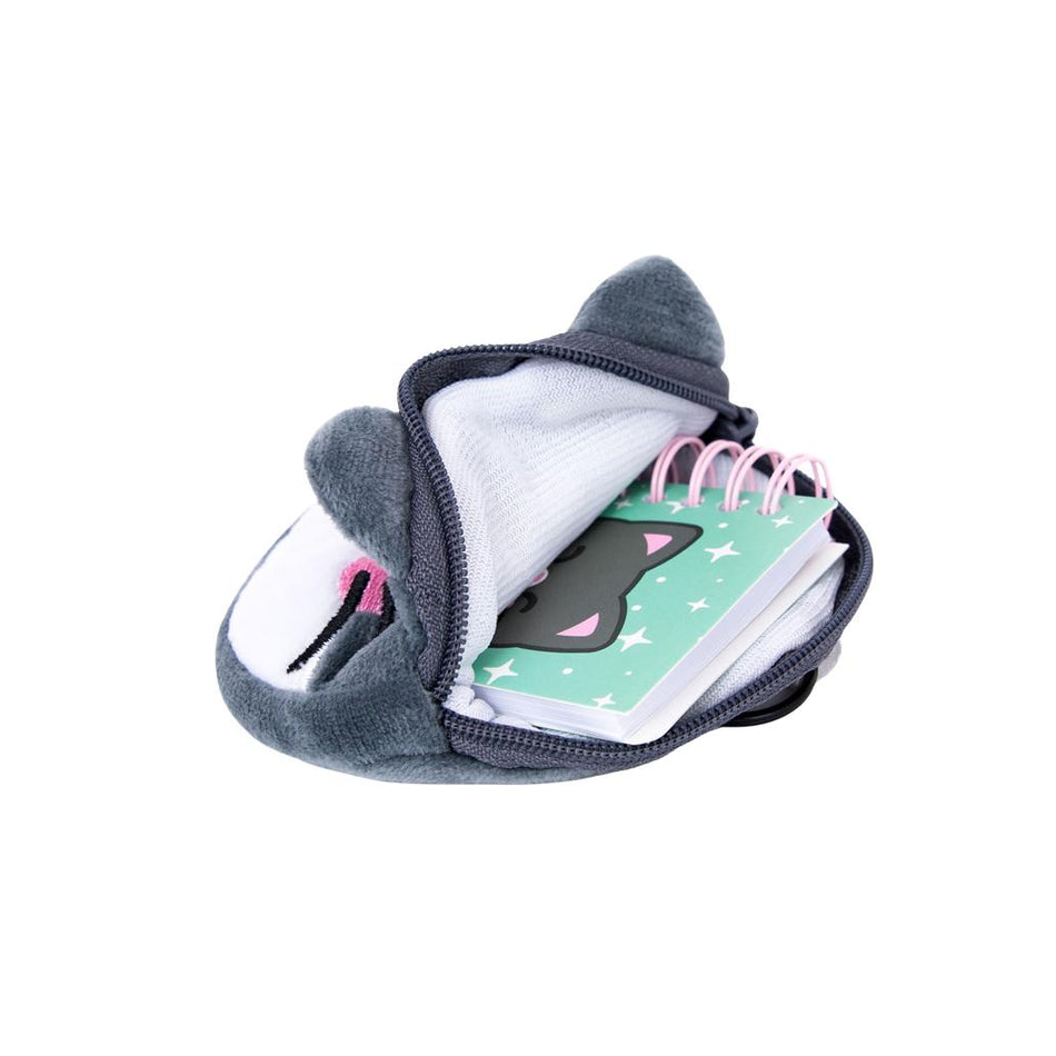 Bolsa com porta-chaves, mini caderno e folha de autocolantes - Gato Mr. Wonderful