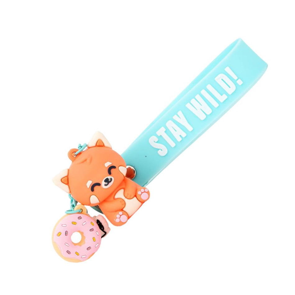 Porta-chaves com pendente Panda Vermelho - Stay wild! - Mr. Wonderful