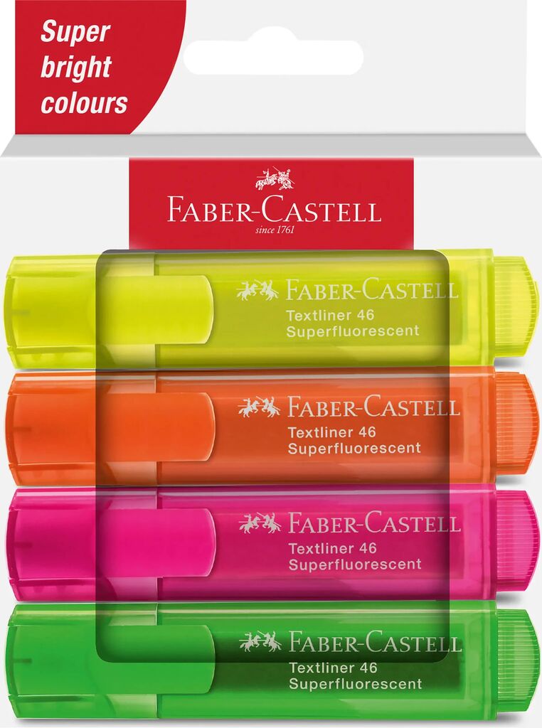Sublinhadores Faber-Castell Textliner Superfluorescente