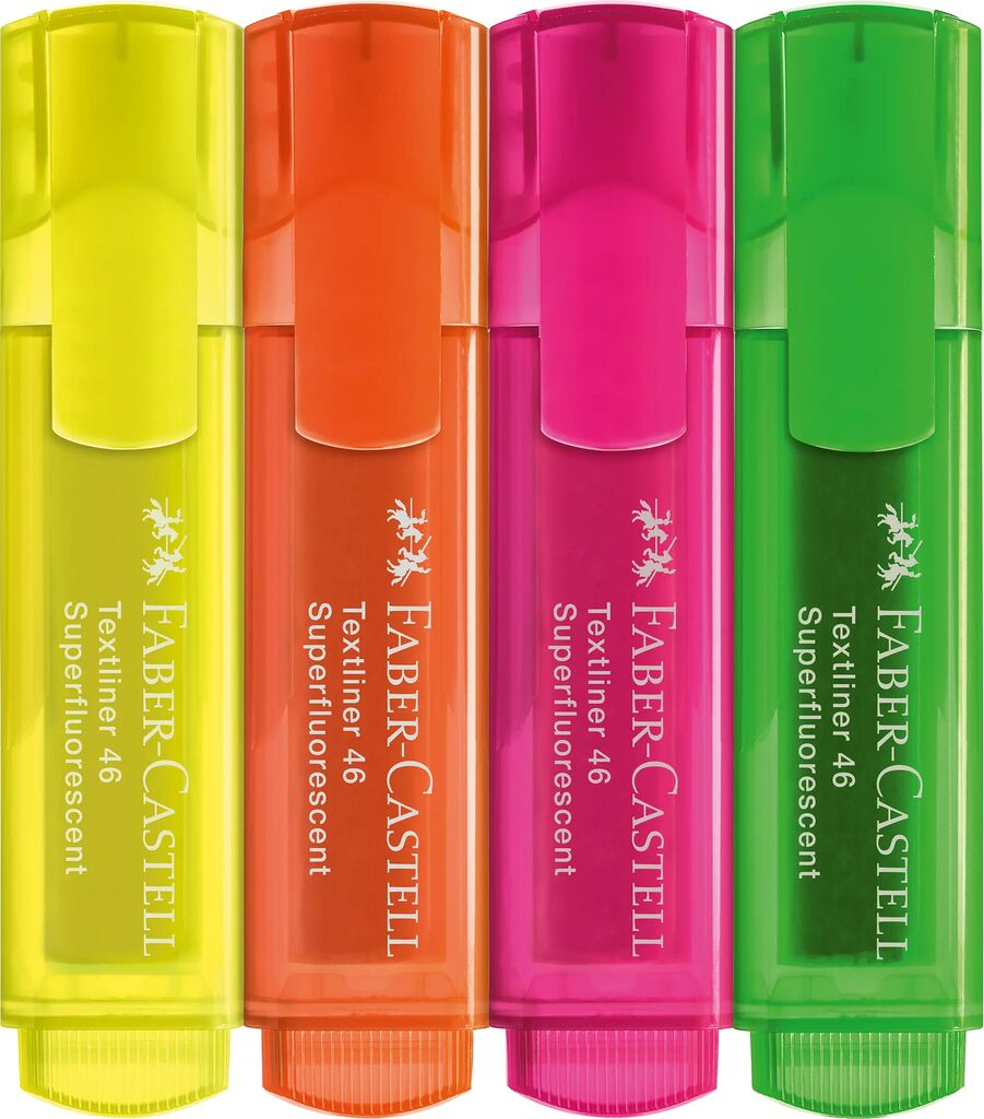 Sublinhadores Faber-Castell Textliner Superfluorescente