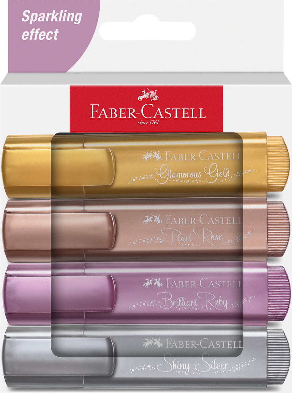 Sublinhadores Faber-Castell Textliner Cores metálicas