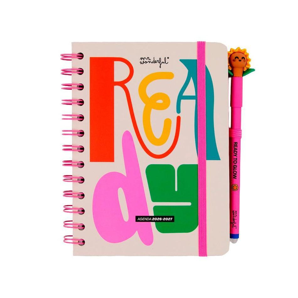 Agenda 26-27 Semanal Pequena + 3 Esferográficas apagáveis Bo-Bo - Ready Mr Wonderful