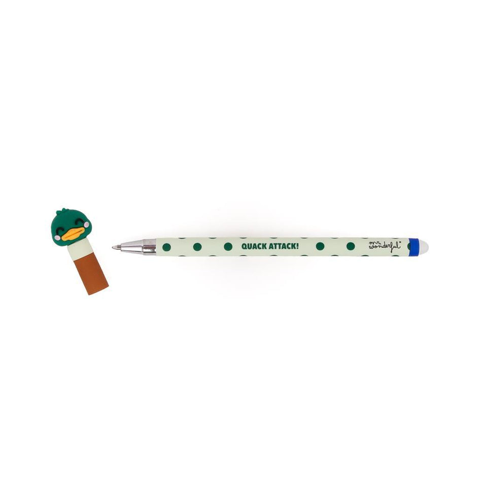 Esferográfica apagável Bo-Bo Pato - Quack attack! - Mr. Wonderful