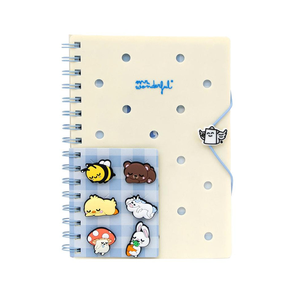 Caderno A5 com Pins - Lazy Bo-bo - Mr wonderful