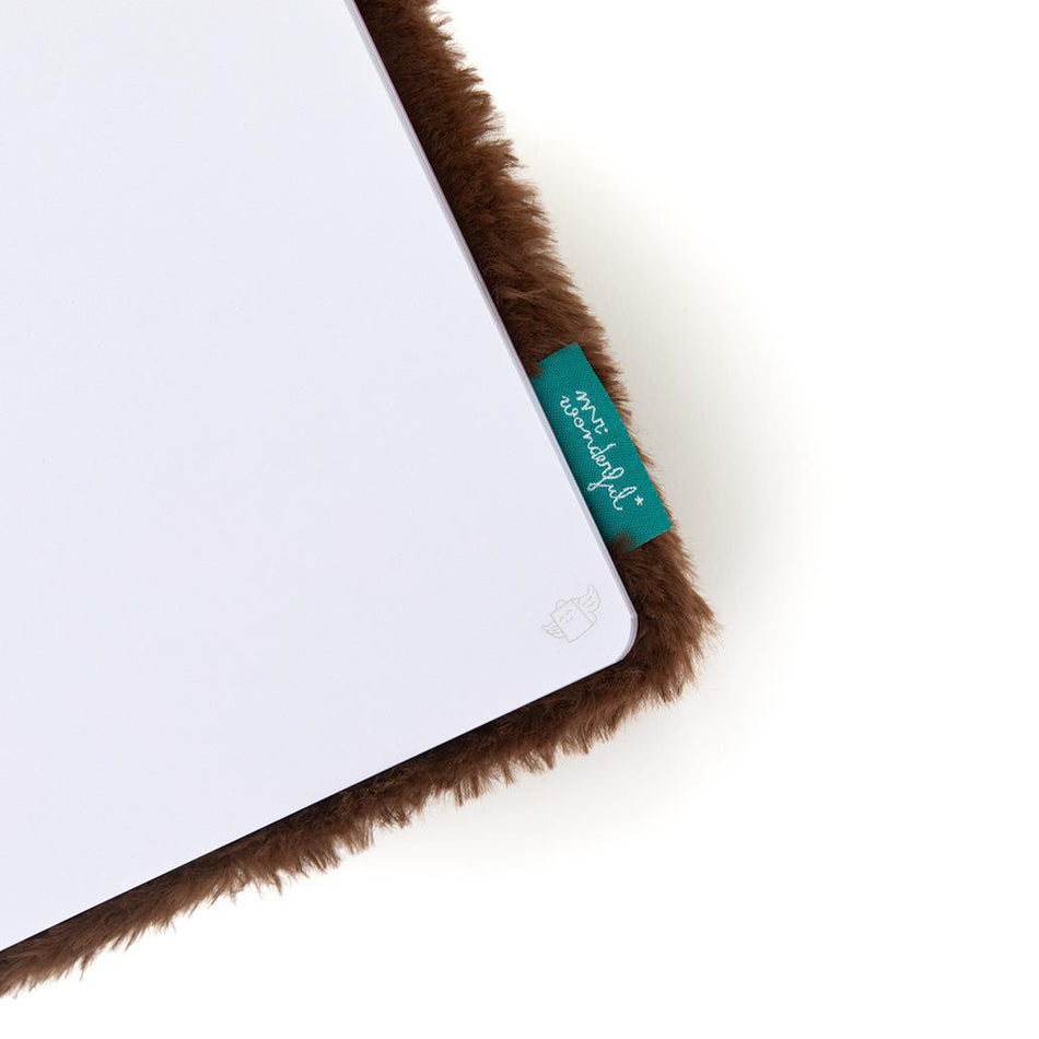 Cadeno A5 Peluche com Bolso - Urso Lazy - Mr wonderful