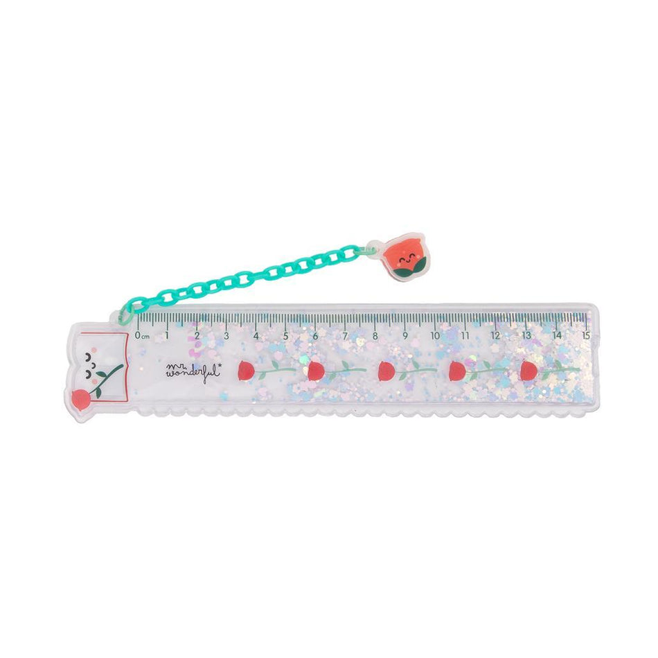 Marcador de Livro em Régua - Livro e Rosa - Mr. Wonderful