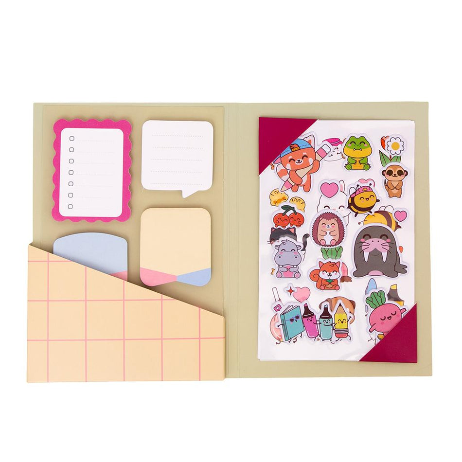 Caderno com Notas Adesivas e Autocolantes Ouriço Mr.wonderful