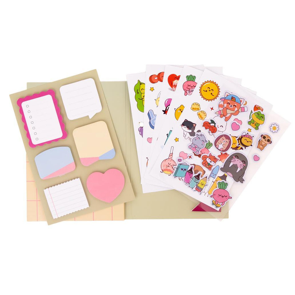 Caderno com Notas Adesivas e Autocolantes Ouriço Mr.wonderful