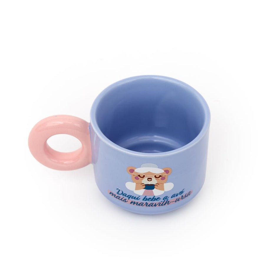 Caneca Empilhável - Daqui bebe a avó mais maravilh-ursa - Mr Wonderful