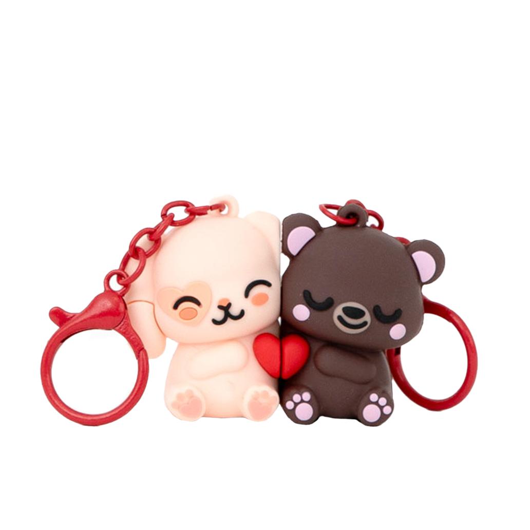 Kit de 2 Porta-chaves - Coelhinho e Ursinho - Mr. Wonderful