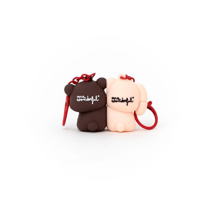 Kit de 2 Porta-chaves - Coelhinho e Ursinho - Mr. Wonderful