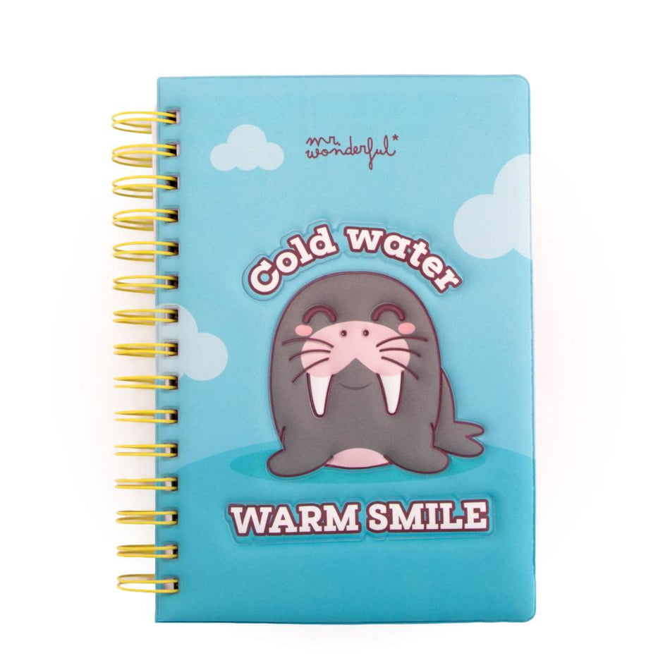 Caderno A5 Squishy Morsa - Too cool for the pool - Mr. Wonderful