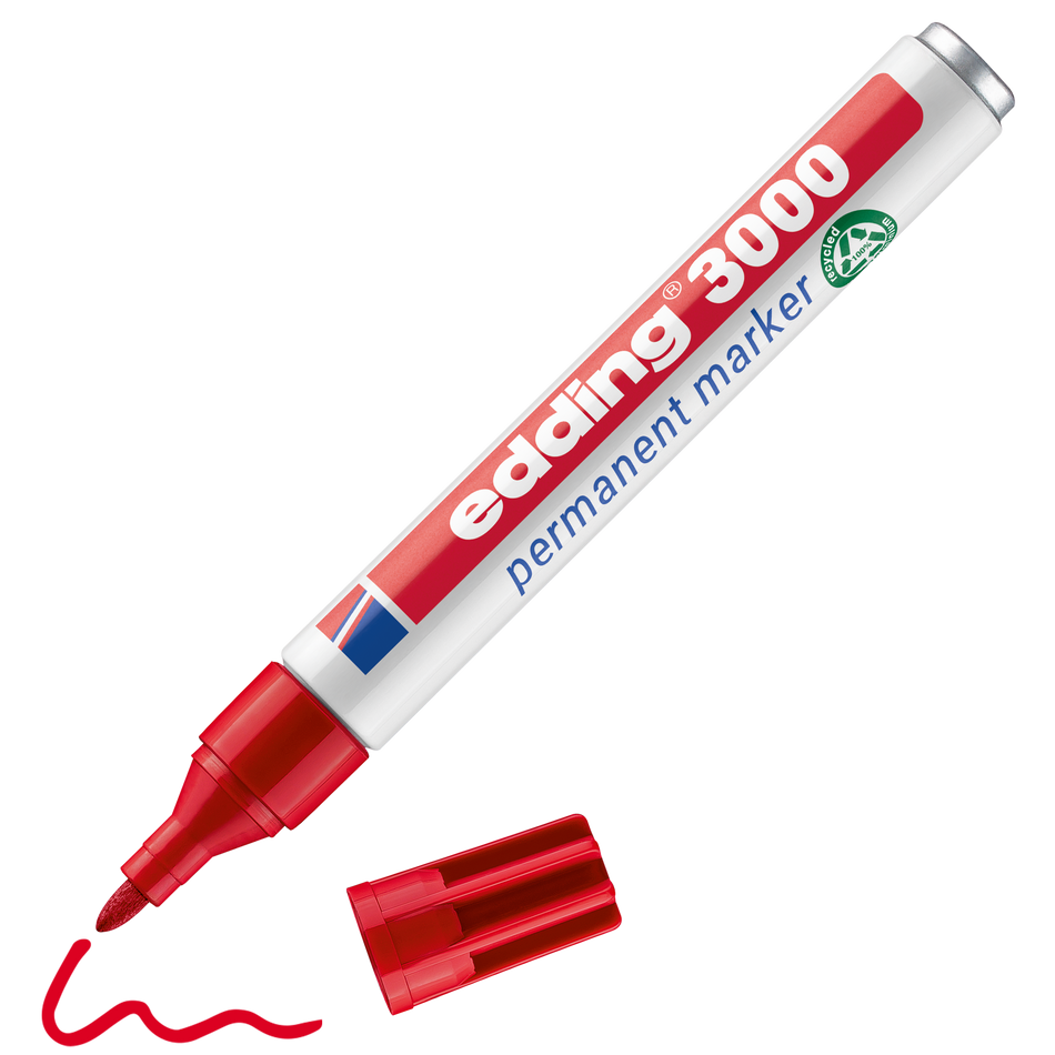 Marcador Edding 3000 Vermelho