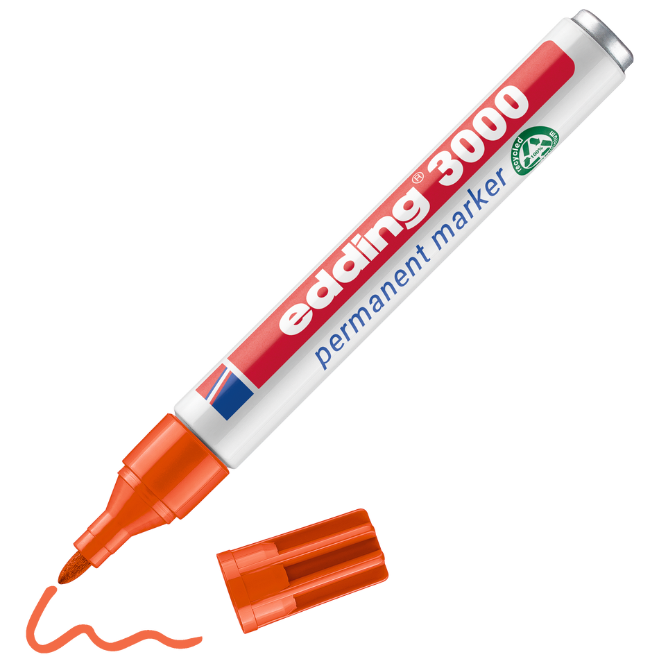 Marcador Edding 3000 Laranja